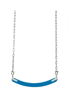 Blue belt swing seat with chain and clevis