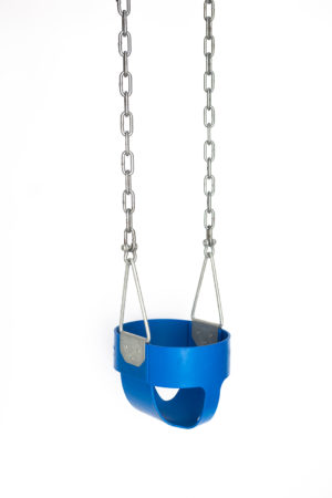 Blue Full Bucket Swing Seat with Chain