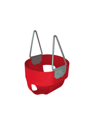 Red Full Bucket Swing Seat with Chain
